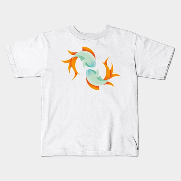pisces fish zodiac sign gift fishing ocean Kids T-Shirt by MrTeee